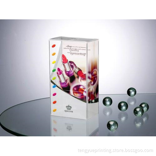 FANCY CUSTOM LOGO PRINTING LIPSTICK CLEAR PLASTIC PACKAGING BOX